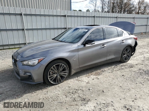 2020 Infiniti Q50 3.0t SPORT with VIN JN1EV7AP1LM205936, listed as a Copart auction lot 86048344 with 75,900 mi miles and Salvage Title. Bid and sale history available at carsss.com. Image 1.