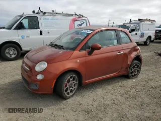 2012 FIAT 500 Sport with VIN 3C3CFFBR6CT102988, listed as a Copart auction lot 60181465 with 132,512 mi miles and Clean title. Bid and sale history available at DreamBid. Image 1.