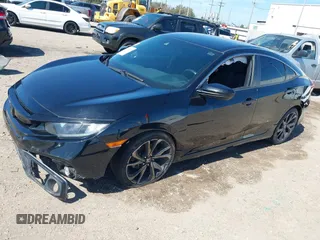 2019 Honda Civic Sedan Sport with VIN 19XFC2F80KE049879, listed as a IAAI auction lot 41652399 with 75,462 mi miles. Bid and sale history available at carsss.com. Image 2.