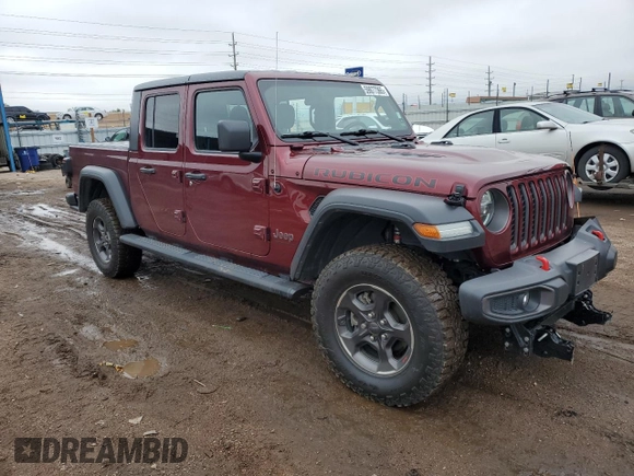 2021 Jeep Gladiator Rubicon with VIN 1C6JJTBG6ML518543, listed as a Copart auction lot 59877365 with 30,537 mi miles and Salvage title. Bid and sale history available at DreamBid. Image 4.
