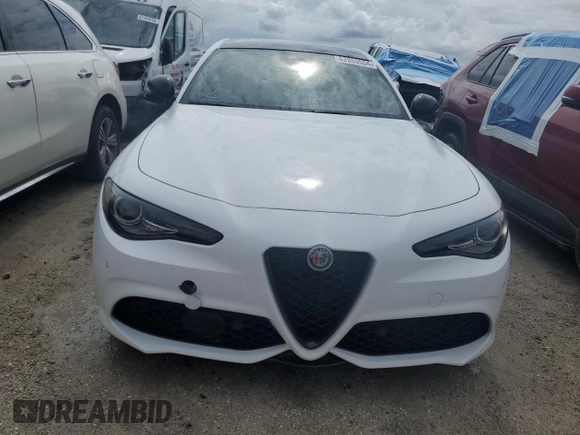 2022 Alfa Romeo Giulia Ti with VIN ZARFAMBN7N7666283, listed as a Copart auction lot 62803554 with 16,347 mi miles and Salvage Title. Bid and sale history available at carsss.com. Image 5.