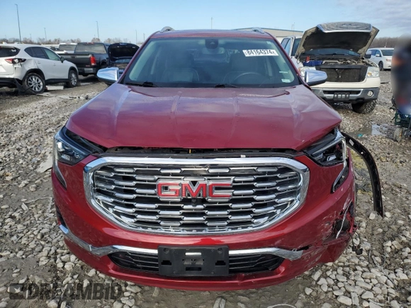 2018 GMC Terrain Denali with VIN 3GKALSEX3JL248412, listed as a Copart auction lot 84164374 with 57,589 mi miles and Salvage Title. Bid and sale history available at DreamBid. Image 5.