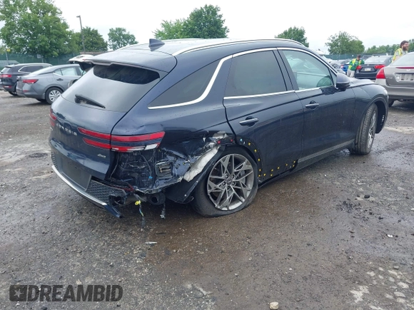 2023 Genesis GV70 2.5T with VIN KMUMADTB7PU130120, listed as a IAAI auction lot 42460466 with 25,802 mi miles and . Bid and sale history available at DreamBid. Image 4.