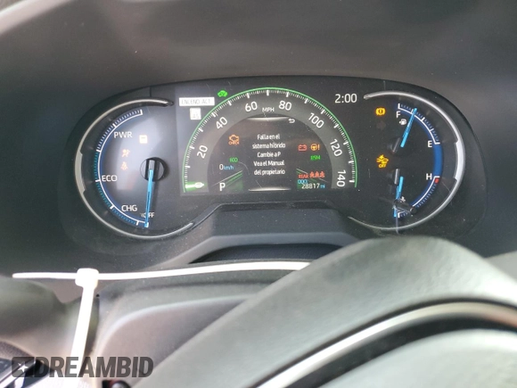 2024 Toyota RAV4 Hybrid XLE Premium with VIN JTMB6RFV6RD120633, listed as a Copart auction lot 57620825 with 28,817 mi miles and Salvage title. Bid and sale history available at DreamBid. Image 9.