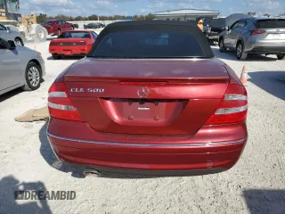 2005 Mercedes-Benz CLK-Class 5.0L with VIN WDBTK75J15F146508, listed as a Copart auction lot 77762524 with 0 mi miles and Salvage Title. Bid and sale history available at carsss.com. Image 6.