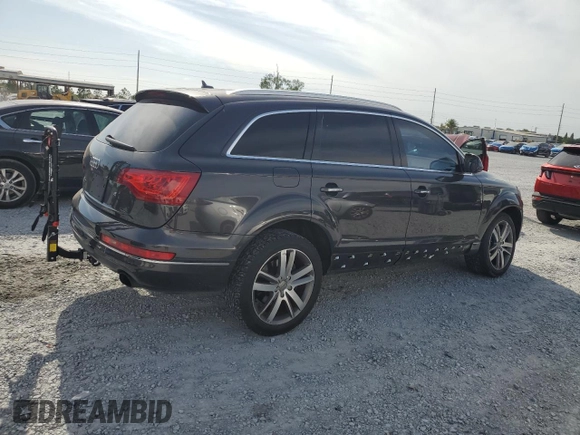 2013 Audi Q7 Premium Plus with VIN WA1LGAFE4DD007575, listed as a Copart auction lot 59078855 with 132,428 mi miles and Salvage title. Bid and sale history available at DreamBid. Image 3.