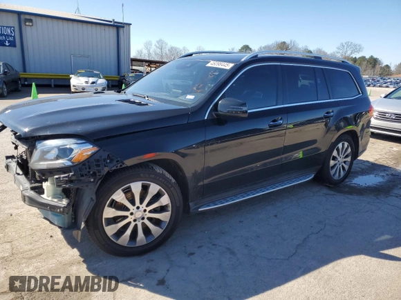 2017 Mercedes-Benz GLS 450 with VIN 4JGDF6EE3HA883469, listed as a Copart auction lot 46098445 with 136,804 mi miles and Salvage Title. Bid and sale history available at DreamBid. Image 1.