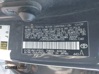 2010 Toyota Prius II with VIN JTDKN3DU9A0099105, listed as a IAAI auction lot 42059187 with 200,718 mi miles. Bid and sale history available at carsss.com. Image 9.