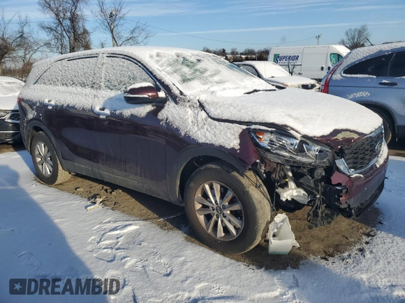 2019 Kia Sorento LX with VIN 5XYPGDA58KG475467, listed as a Copart auction lot 43527405 with 124,337 mi miles and Salvage Title. Bid and sale history available at carsss.com. Image 4.