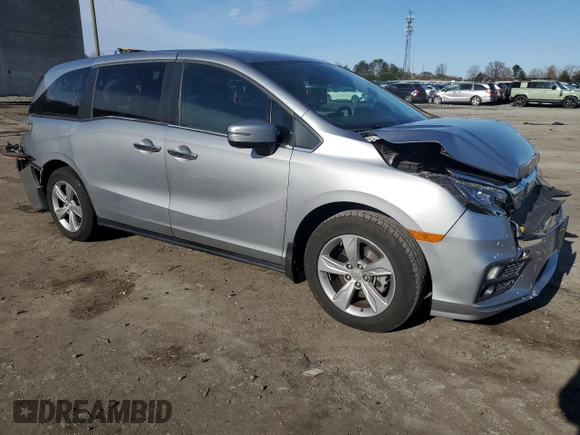 2019 Honda Odyssey EX-L with VIN 5FNRL6H77KB043158, listed as a Copart auction lot 50511625 with 74,850 mi miles and Salvage Title. Bid and sale history available at carsss.com. Image 4.