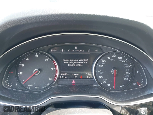 2017 Audi Q7 Premium Plus with VIN WA1LAAF75HD047107, listed as a IAAI auction lot 42056200 with 94,696 mi miles. Bid and sale history available at carsss.com. Image 7.