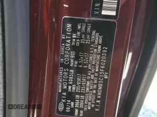 2015 Kia Sedona LX with VIN KNDMB5C15F6020392, listed as a Copart auction lot 49422195 with 176,461 mi miles and Salvage Title. Bid and sale history available at carsss.com. Image 16.