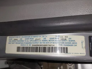 2004 Volkswagen Jetta GLS с VIN 3VWSR69M34M074214, выставлен на аукционе IAAI как лот 42441817 с пробегом 173 273 миль миль и . История ставок и продаж доступна на DreamBid. Изображение 9.