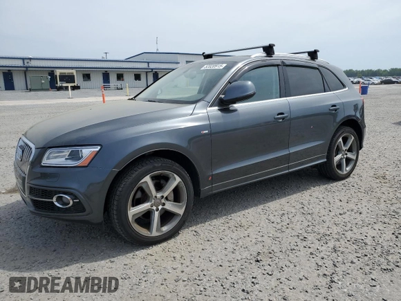 2014 Audi Q5 Premium Plus with VIN WA1DGAFP5EA077594, listed as a Copart auction lot 52020915 with 187,290 mi miles and Salvage title. Bid and sale history available at DreamBid. Image 1.