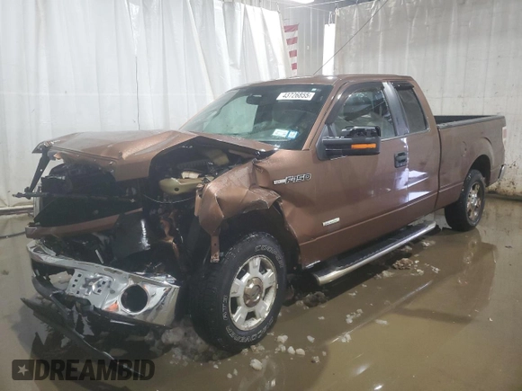 2011 Ford F-150 XL with VIN 1FTFX1CT4BFC82869, listed as a Copart auction lot 43726855 with 65,430 mi miles and Salvage Title. Bid and sale history available at carsss.com. Image 1.