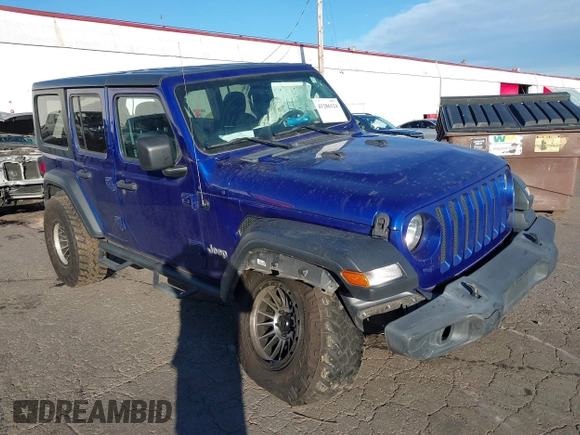 2020 Jeep Wrangler Unlimited Sport S с VIN 1C4HJXDN3LW181949, выставлен на аукционе IAAI как лот 41286124 с пробегом 50 091 миль миль и . История ставок и продаж доступна на DreamBid. Изображение 1.