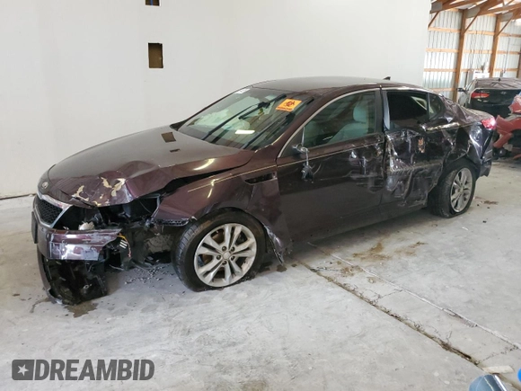 2013 Kia Optima EX with VIN 5XXGN4A76DG223814, listed as a Copart auction lot 59561475 with Not provided miles and Salvage title. Bid and sale history available at DreamBid. Image 1.