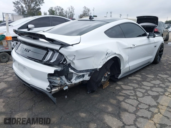 2022 Ford Mustang GT with VIN 1FA6P8CF6N5147847, listed as a IAAI auction lot 41517609 with 37,600 mi miles. Bid and sale history available at carsss.com. Image 4.