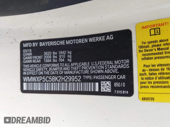 2019 MINI Hardtop Cooper with VIN WMWXP5C58K2H29952, listed as a IAAI auction lot 42745899 with Not provided miles and . Bid and sale history available at DreamBid. Image 9.