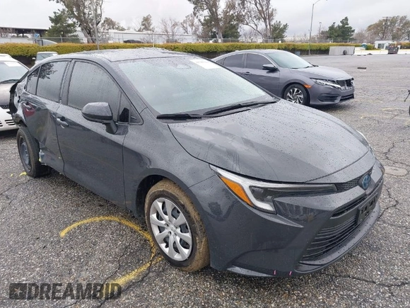 2023 Toyota Corolla Hybrid LE with VIN JTDBCMFE3P3020309, listed as a IAAI auction lot 41785944 with 19,617 mi miles. Bid and sale history available at carsss.com. Image 1.