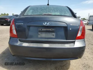 2008 Hyundai Accent GLS with VIN KMHCN46C98U243362, listed as a Copart auction lot 53572565 with 192,980 mi miles and Salvage title. Bid and sale history available at DreamBid. Image 6.