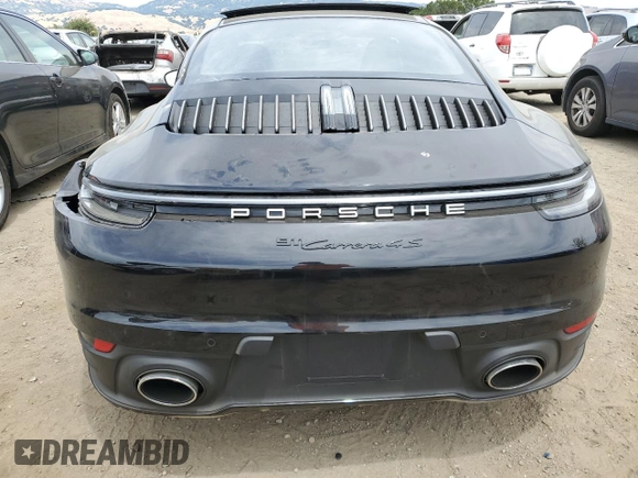 2024 Porsche 911 Carrera S with VIN WP0AB2A92RS218949, listed as a Copart auction lot 57306844 with 1,296 mi miles and Salvage Title. Bid and sale history available at carsss.com. Image 6.