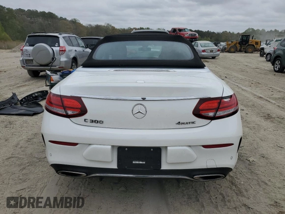 2019 Mercedes-Benz C 300 with VIN WDDWK8EB4KF837823, listed as a Copart auction lot 50617944 with 55,625 mi miles and Salvage title. Bid and sale history available at DreamBid. Image 6.