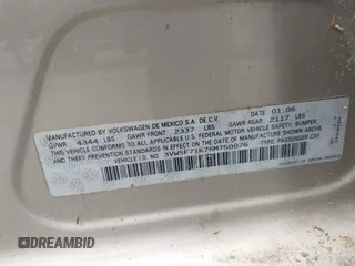 2006 Volkswagen Jetta 2.5L z VIN 3VWSF71K76M750076, wystawiony jako IAAI lot #42769137 z przebiegiem 99 114 mil mil oraz . Historia ofert i sprzedaży dostępna na DreamBid. Obrazek 9.