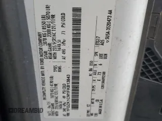 2015 Ford Transit XL с VIN 1FDZK1CM1FKB13843, выставлен на аукционе Copart как лот 58156245 с пробегом 45 281 миль миль и Списание • Salvage title. История ставок и продаж доступна на DreamBid. Изображение 10.