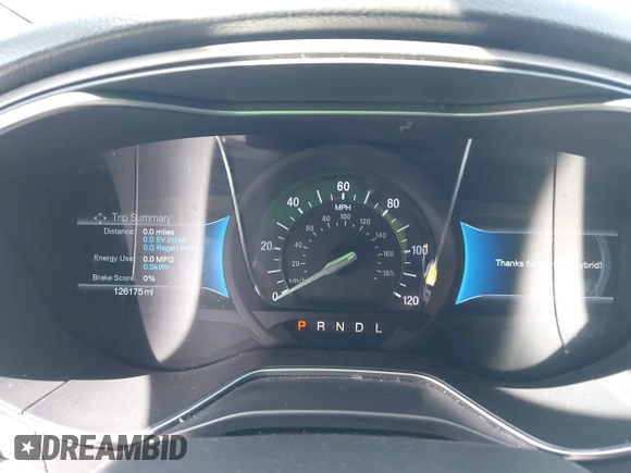 2017 Ford Fusion Energi SE with VIN 3FA6P0PU4HR380184, listed as a IAAI auction lot 42099750 with 126,175 mi miles. Bid and sale history available at carsss.com. Image 7.