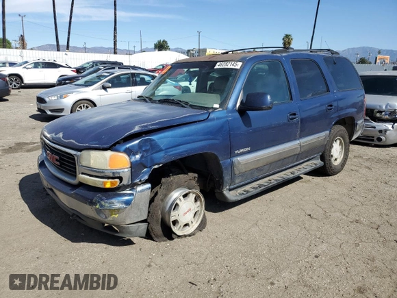 2001 GMC Yukon SLT z VIN 1GKEC13T21J264040, wystawiony jako Copart lot #46282145 z przebiegiem 136 264 mil mil oraz Szkoda całkowita • Salvage title. Historia ofert i sprzedaży dostępna na DreamBid. Obrazek 1.