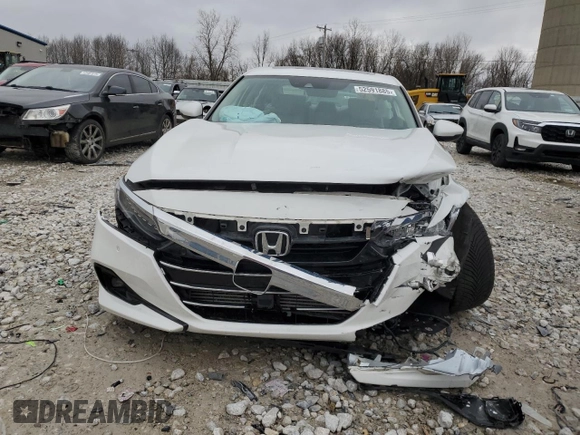 2021 Honda Accord Touring with VIN 1HGCV2F93MA015884, listed as a Copart auction lot 52591885 with Not provided miles and Non repairable. Bid and sale history available at DreamBid. Image 5.