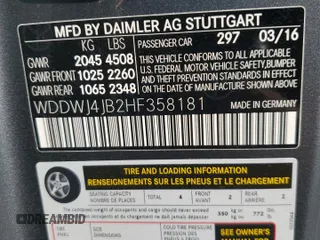 2017 Mercedes-Benz C 300 with VIN WDDWJ4JB2HF358181, listed as a Copart auction lot 47686885 with 96,762 mi miles and Salvage Title. Bid and sale history available at carsss.com. Image 15.