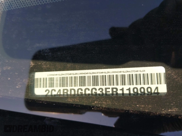 2014 Dodge Grand Caravan SXT 30th Anniversary with VIN 2C4RDGCG3ER119994, listed as a IAAI auction lot 42062017 with 96,909 mi miles and . Bid and sale history available at DreamBid. Image 9.
