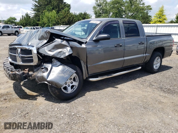 2007 Dodge Dakota SLT with VIN 1D7HW48KX7S256455, listed as a Copart auction lot 62001464 with 109,239 mi miles and Salvage Title. Bid and sale history available at carsss.com. Image 1.