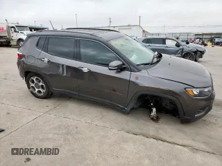 2022 Jeep Compass Trailhawk with VIN 3C4NJDDB8NT159574, listed as a Copart auction lot 58089285 with 24,276 mi miles and Salvage title. Bid and sale history available at DreamBid. Image 4.