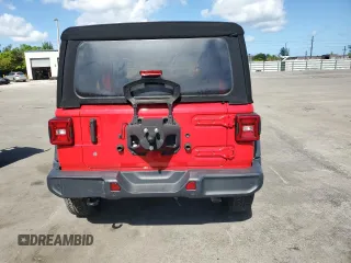 2020 Jeep Wrangler Unlimited Sport S with VIN 1C4HJXDG1LW216926, listed as a Copart auction lot 61456015 with Not provided miles and Salvage title. Bid and sale history available at DreamBid. Image 6.