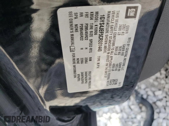 2012 Cadillac Escalade ESV Premium z VIN 1GYS4JEF5CR301440, wystawiony jako Copart lot #69517754 z przebiegiem 235 879 mil mil oraz Szkoda całkowita • Salvage title. Historia ofert i sprzedaży dostępna na DreamBid. Obrazek 13.