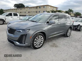 2021 Cadillac XT6 Premium Luxury with VIN 1GYKPCRS1MZ116698, listed as a Copart auction lot 81186494 with 27,684 mi miles and Salvage Title. Bid and sale history available at carsss.com. Image 1.