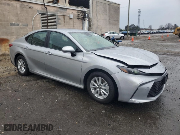 2025 Toyota Camry LE with VIN 4T1DAACK1SU105476, listed as a Copart auction lot 50308245 with 3,356 mi miles and Salvage Title. Bid and sale history available at carsss.com. Image 4.