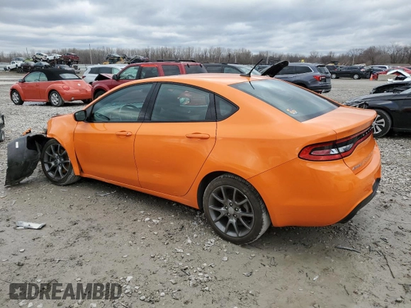 2014 Dodge Dart SXT with VIN 1C3CDFBB3ED824534, listed as a Copart auction lot 76323053 with 62,517 mi miles and Salvage Title. Bid and sale history available at carsss.com. Image 2.