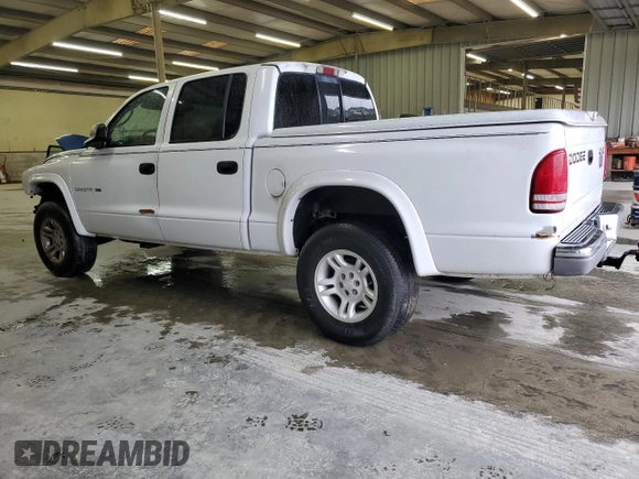 2002 Dodge Dakota SLT with VIN 1B7HG48N32S502224, listed as a Copart auction lot 44033265 with 261,381 mi miles and Salvage Title. Bid and sale history available at carsss.com. Image 2.