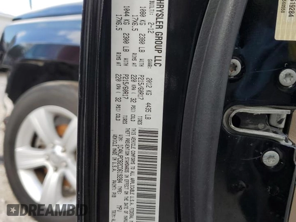 2012 Jeep Patriot Limited z VIN 1C4NJPCB2CD619284, wystawiony jako Copart lot #85903024 z przebiegiem Nie podano mil oraz Szkoda całkowita • Salvage title. Historia ofert i sprzedaży dostępna na DreamBid. Obrazek 13.