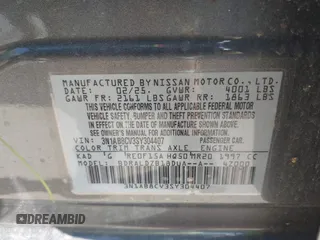 2025 Nissan Sentra SV with VIN 3N1AB8CV3SY304407, listed as a IAAI auction lot 42218704 with 8,854 mi miles and . Bid and sale history available at DreamBid. Image 9.