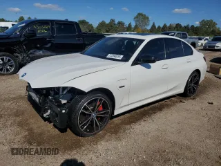 2023 BMW 3 Series 330e xDrive with VIN 3MW39FS03P8D11146, listed as a Copart auction lot 72354834 with 19,517 mi miles and Salvage Title. Bid and sale history available at carsss.com. Image 1.