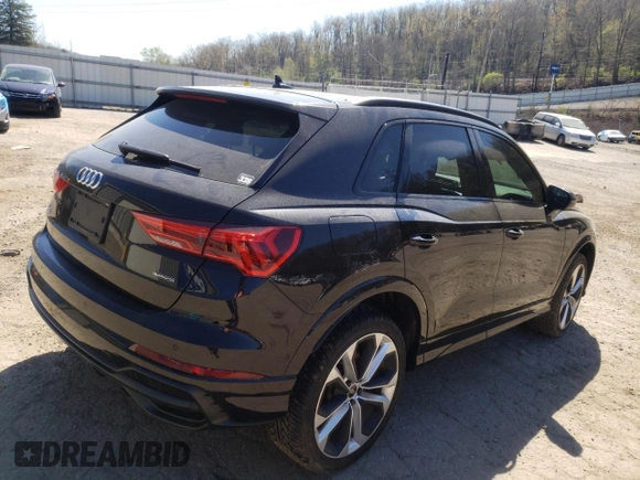 2021 Audi Q3 S line Premium Plus with VIN WA1EECF38M1045420, listed as a Copart auction lot 48039973 with 19,906 mi miles. Bid and sale history available at carsss.com. Image 3.