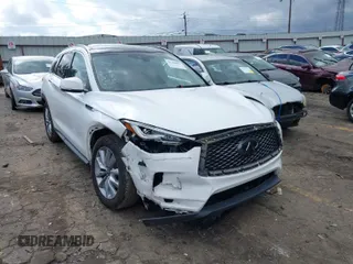 2020 Infiniti QX50 ESSENTIAL with VIN 3PCAJ5M36LF115310, listed as a IAAI auction lot 41728083 with 63,480 mi miles. Bid and sale history available at carsss.com. Image 1.