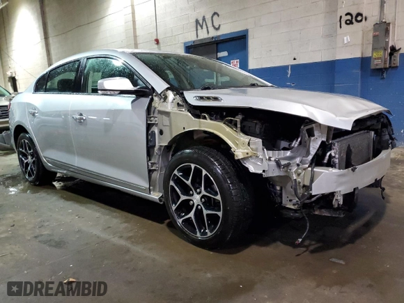 2016 Buick LaCrosse Sport Touring with VIN 1G4G45G39GF185474, listed as a Copart auction lot 46338865 with 76,793 mi miles and Clean Title. Bid and sale history available at carsss.com. Image 4.