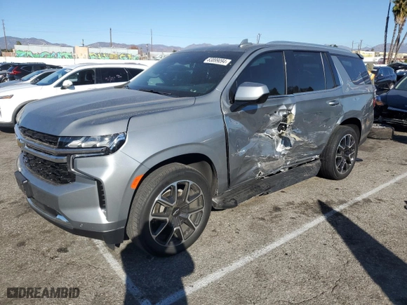 2023 Chevrolet Tahoe LS with VIN 1GNSCMKD6PR342346, listed as a Copart auction lot 83899094 with 19,245 mi miles and Salvage Title. Bid and sale history available at carsss.com. Image 1.