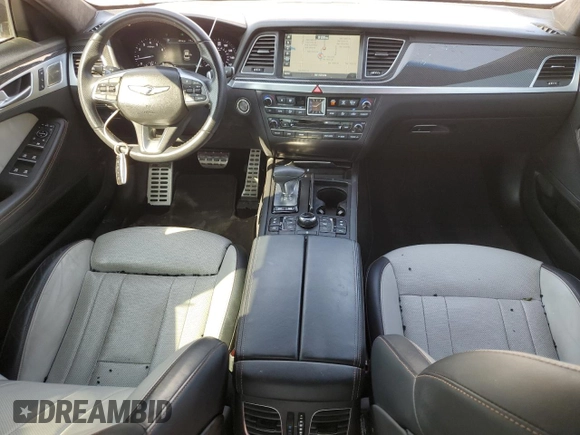 2018 Genesis G80 3.3T Sport with VIN KMHGN4JB0JU233583, listed as a Copart auction lot 73853964 with 55,690 mi miles and Salvage Title. Bid and sale history available at carsss.com. Image 8.